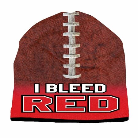 AMERICAN MILLS Beanie I Bleed Style Sublimated Football Red Design 1122702523
